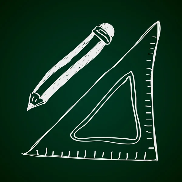 Enkla doodle för ritning utrustning — Stock vektor