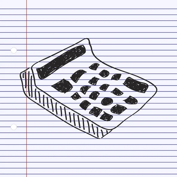 Simple doodle of a calculator — Stock Vector