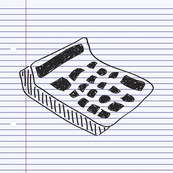 Doodle simple d'une calculatrice — Image vectorielle