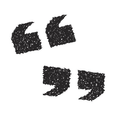 Tırnak işareti kümesinin basit doodle