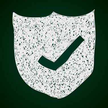 Bir kalkan kene ile basit doodle