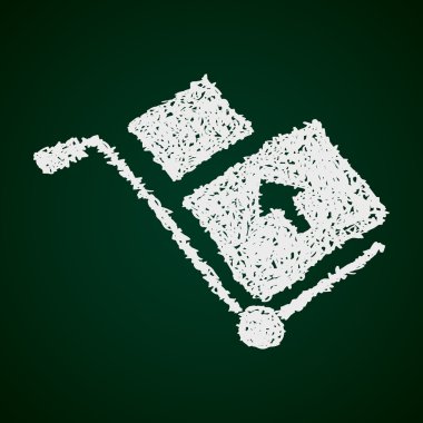 Kutuları ile bir arabası basit doodle