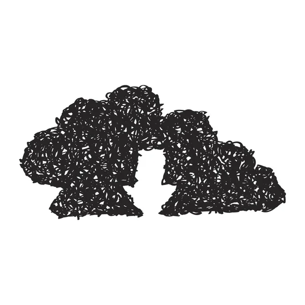 Garabato simple de una nube — Vector de stock