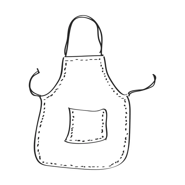 Eenvoudige doodle van een schort — Stockvector