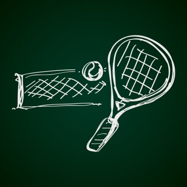 Simple doodle of a tennis racket clipart