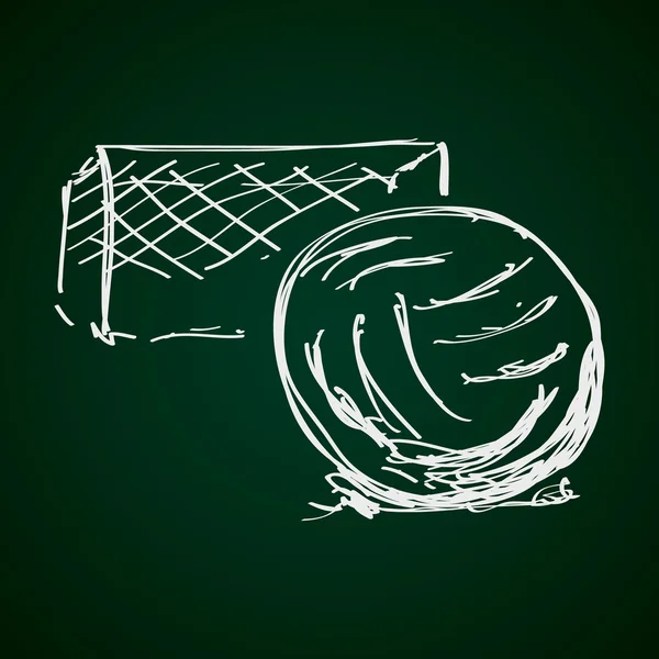 サッカーの単純な落書き — ストックベクタ