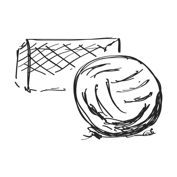 Simple garabato de un balón de fútbol — Vector de stock