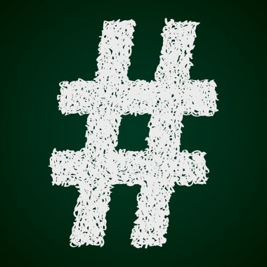 Bir karma etiketi basit doodle