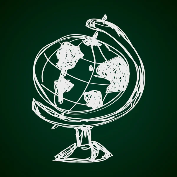 Simple gribouillage d'un globe — Image vectorielle