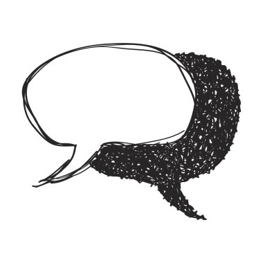 Bir konuşma balonu basit doodle