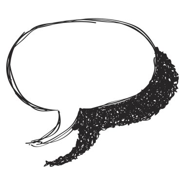 Bir konuşma balonu basit doodle