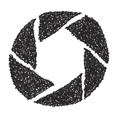 Bir kamera diyafram basit doodle