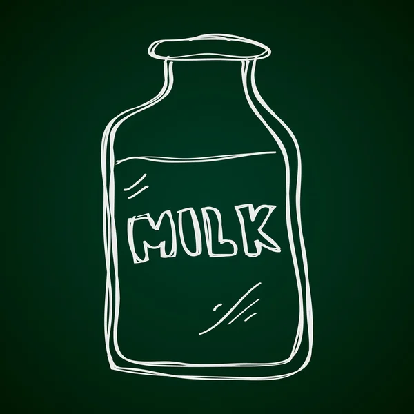 Απλή doodle του ένα μπουκάλι γάλα — Διανυσματικό Αρχείο