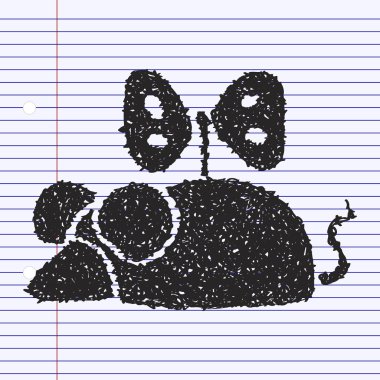 Bir clockwork fare basit doodle