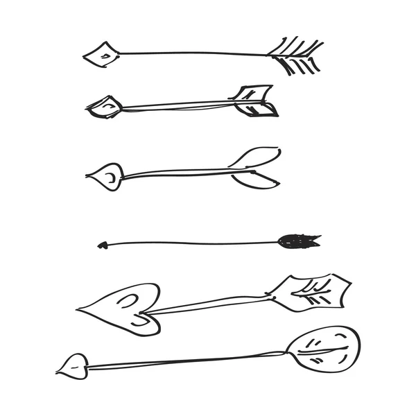 Eenvoudige doodle van sommige pijlen — Stockvector