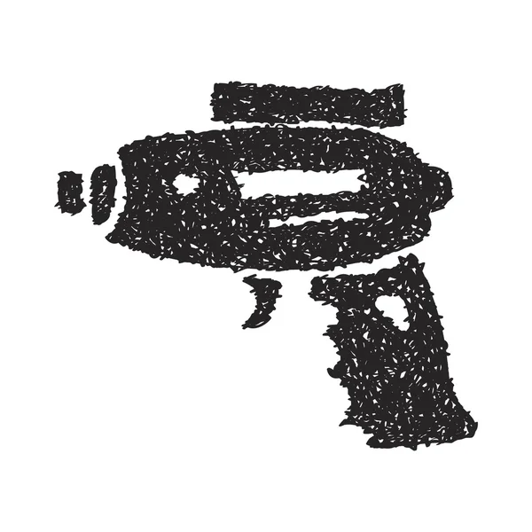 Doodle simples de uma arma espacial — Vetor de Stock