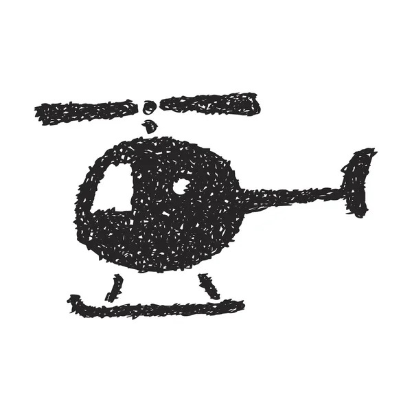 简便的涂鸦的一架直升机 — 图库矢量图片