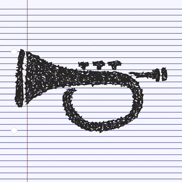 Простые каракули на трубе — стоковый вектор