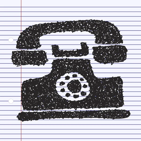 Простые каракули телефона — стоковый вектор
