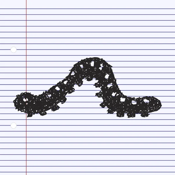 Απλή doodle της μια κάμπια — Διανυσματικό Αρχείο