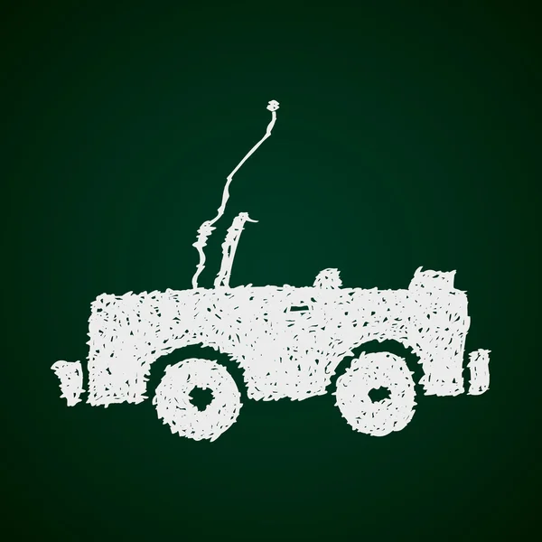 Simple gribouillage d'une jeep — Image vectorielle
