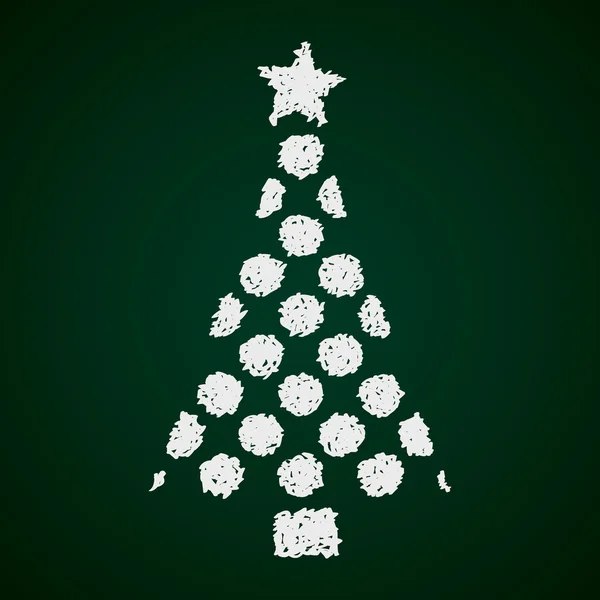 Simple gribouillage d'un arbre de Noël — Image vectorielle