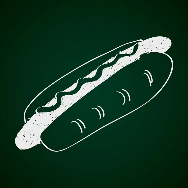 Simple gribouillage d'un hot-dog — Image vectorielle