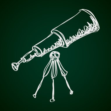 Bir teleskop basit doodle