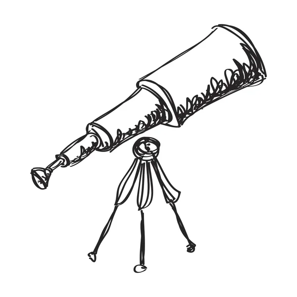 Doodle simples de um telescópio —  Vetores de Stock