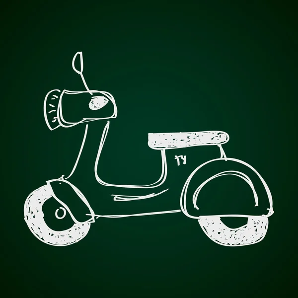 Garabato simple de un scooter — Vector de stock