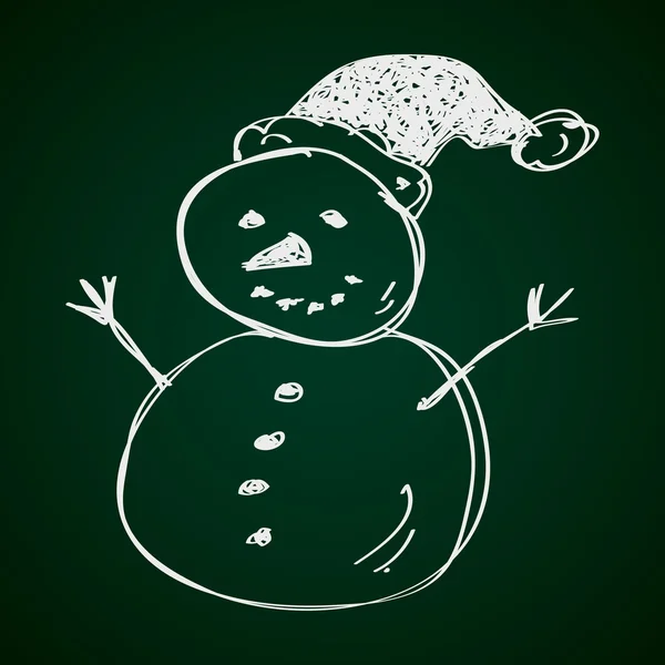 Doodle simples de um boneco de neve —  Vetores de Stock