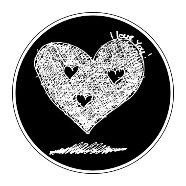 Aşk kalp tasarımı Doodle