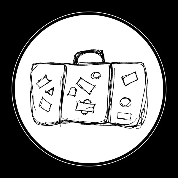 Illustration eines alten Koffers — Stockvektor