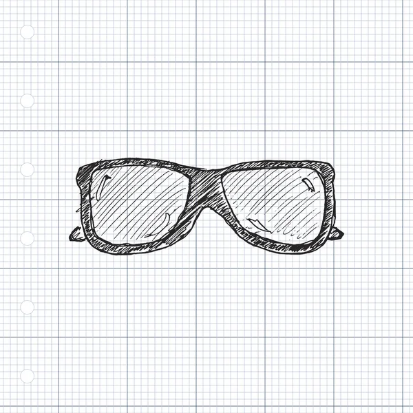 Ilustrasi dari sepasang kacamata hitam - Stok Vektor