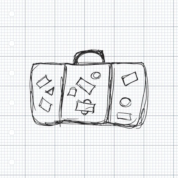 Ilustrace ze starého kufru — Stockový vektor