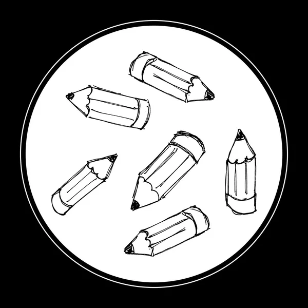 Uppsättning av cartoon styple pennor — Stock vektor