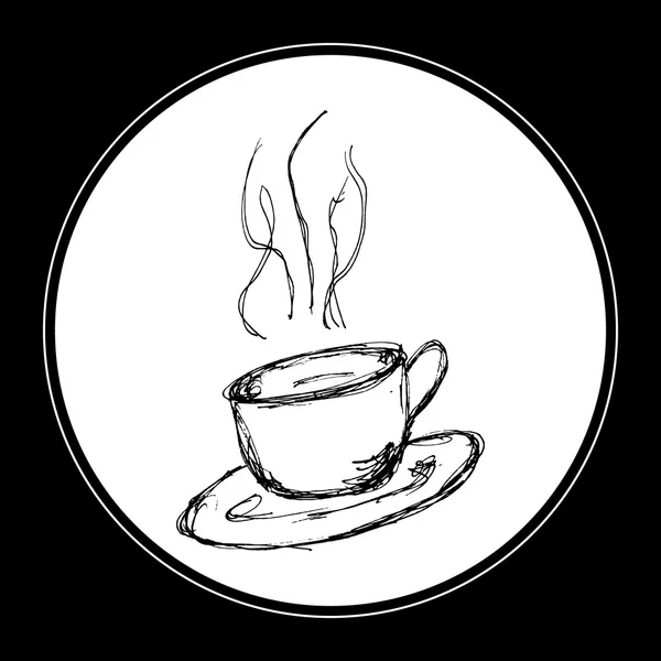 Aantal cartoon stijl koffie beker — Stockvector