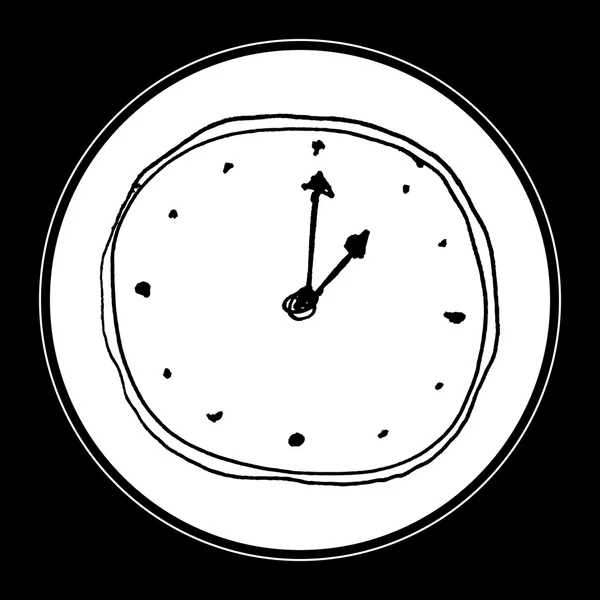 Boceto dibujo de un reloj — Vector de stock