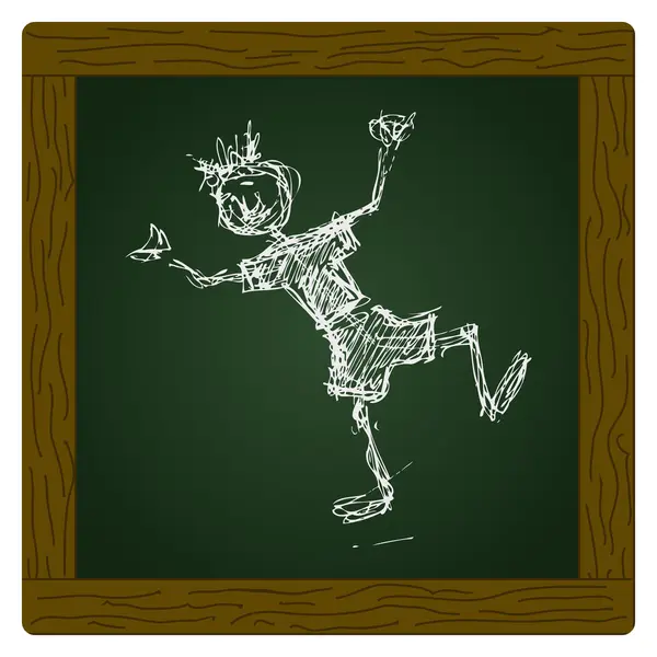 Doodle de un chico desaliñado — Archivo Imágenes Vectoriales