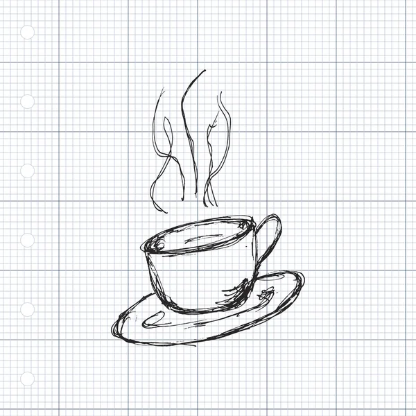 Komplet kreskówka styl kawa filiżanki — Wektor stockowy