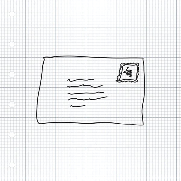 Απλή doodle ενός φακέλου — Διανυσματικό Αρχείο