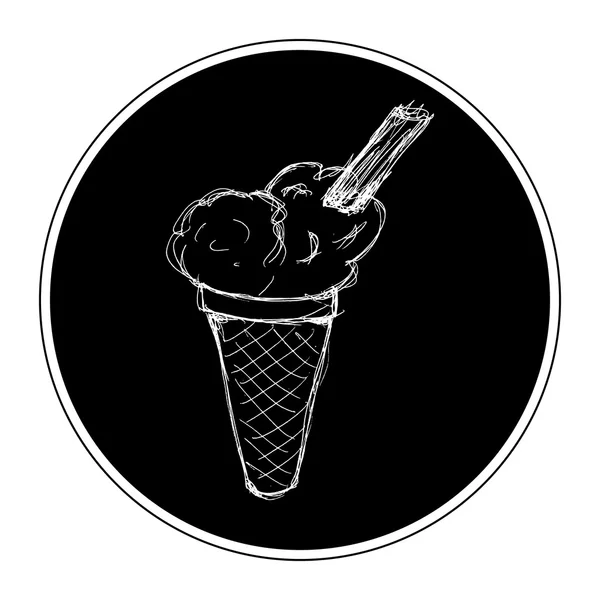 Ilustração de um sorvete — Vetor de Stock