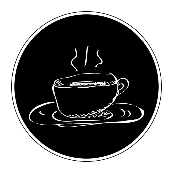 Eenvoudige doodle van een koffiekopje — Stockvector