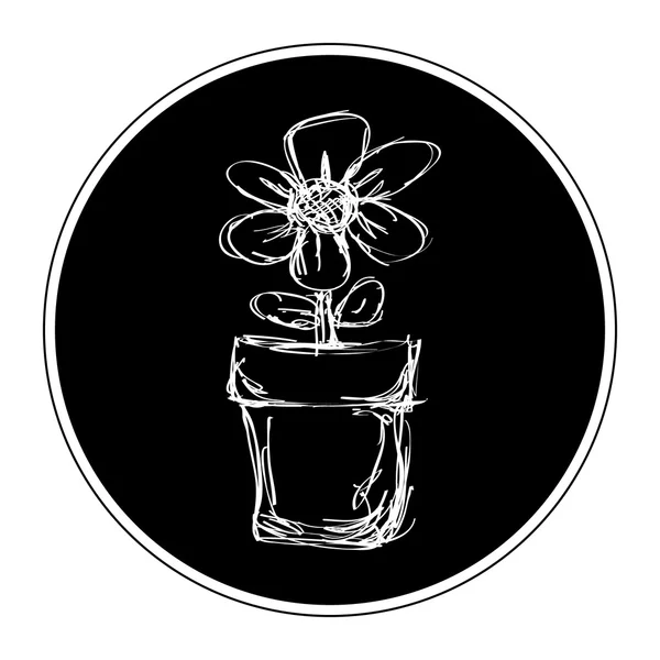 Doodle simples de uma flor —  Vetores de Stock