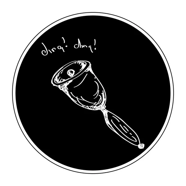 Bir çan, basit doodle — Stok Vektör