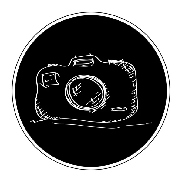 カメラの単純な落書き — ストックベクタ