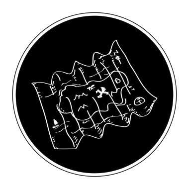 Bir harita basit doodle