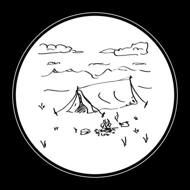 Bir çadır basit doodle