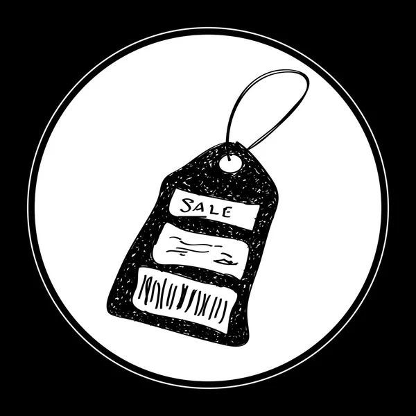 Simple doodle of a sale tag — Stock Vector