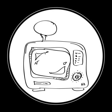 Bir TV basit doodle